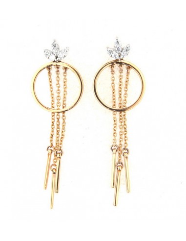 Boucles d'Oreilles Diamant Or Blanc...