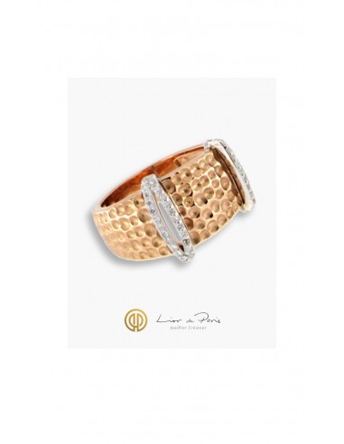 Bague Or Blanc & Rose 18K, Diamants -...