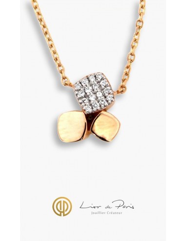 Collier Or Blanc 18K, Diamants - Lior...