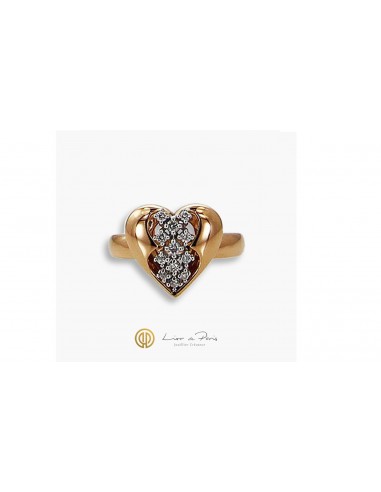 Bague Or Rose & Blanc 18K, Diamants...