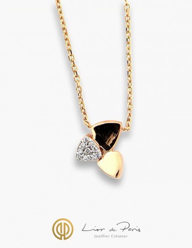 Collier Or Rose 18K, Diamants