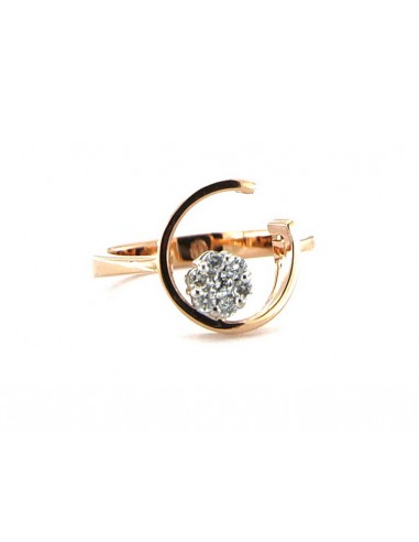 Bague Diamant Or Blanc et Rose 18k