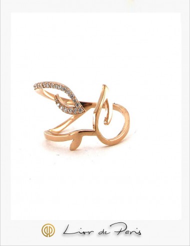 Bague  Or Rose 18K, Diamants