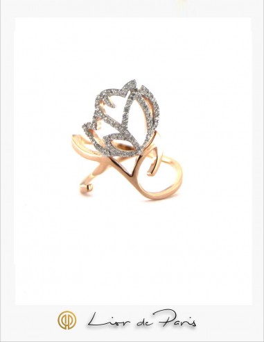 Bague  Or Rose 18K, Diamants