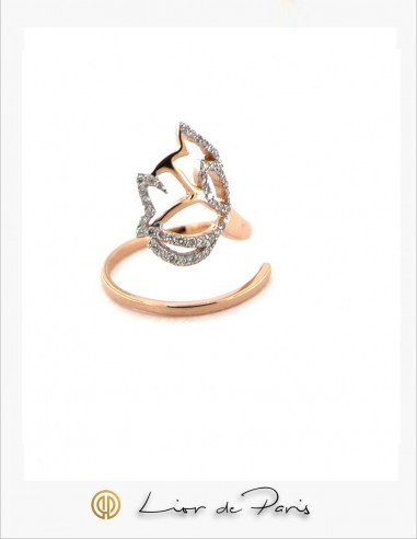 Bague  Or Rose 18K, Diamants