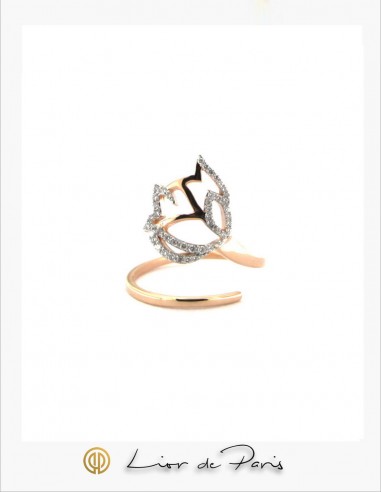 Bague  Or Rose 18K, Diamants