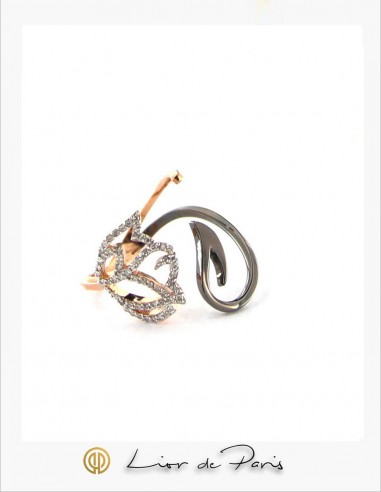 Bague  Or Rose 18K, Diamants