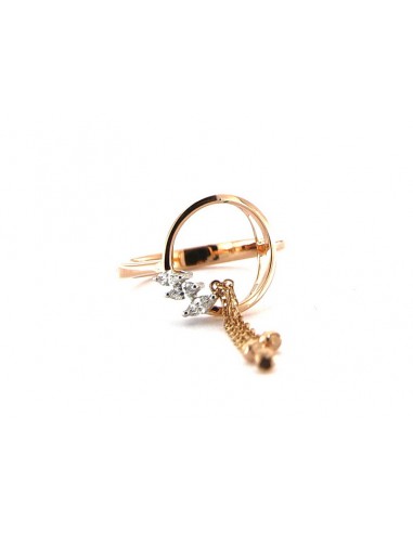 Bague Diamant Or Blanc et Rose 18k