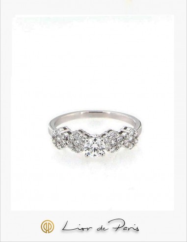 Solitaire Diamant Or Blanc  18k