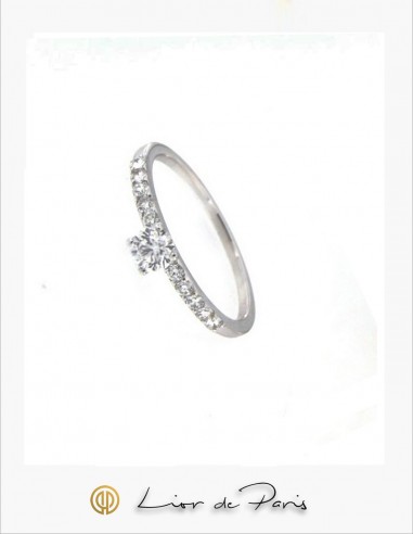 Solitaire Diamant Or Blanc 18k