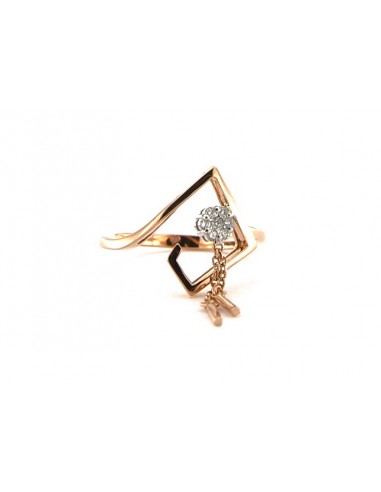 Bague Diamant Or Blanc et Rose 18k