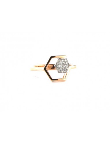 Bague Diamant Or Blanc et Rose 18k