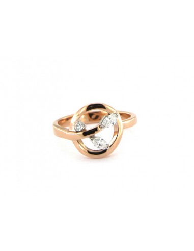 Bague Diamant Or Blanc et Rose 18k