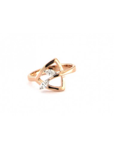 Bague Diamant Or Blanc et Rose 18k