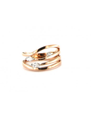 Bague Diamant Or Blanc et Rose 18k