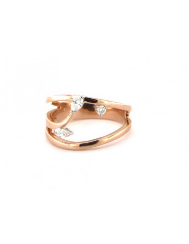 Bague Diamant Or Blanc et Rose 18k