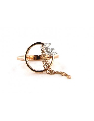 Bague Diamant Or Rose 18k