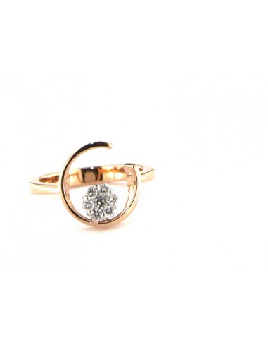 Bague Diamant Or Blanc et Rose 18k