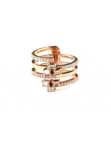 Bague Diamant Or Rose 18k