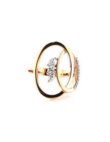 Bague Diamant Or Blanc et Rose 18k