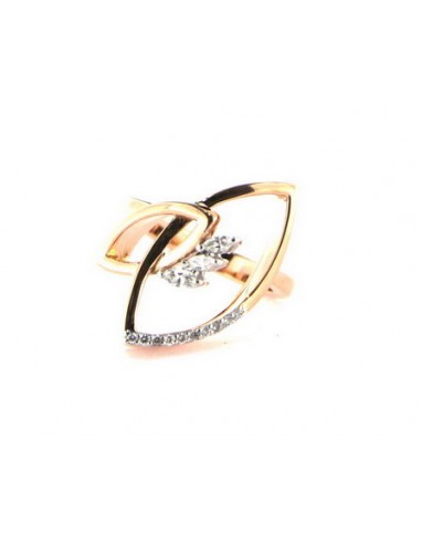 Bague Diamant Or Blanc et Rose 18k