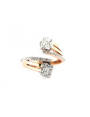 Bague Diamant Or Rose 18k