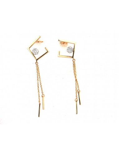 Boucles d'Oreilles Diamant Or Blanc...