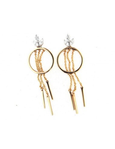 Boucles d'Oreilles Diamant Or Blanc...